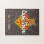 Kapstadt Südafrika Retro Leopard Vintag Puzzle (Horizontal)