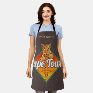 Kapstadt Südafrika Retro Leopard Vintage Schürze