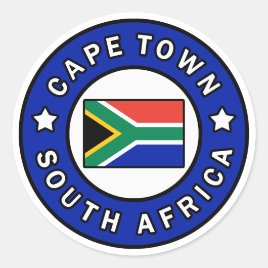 Kapstadt Südafrika Runder Aufkleber (Vorderseite)