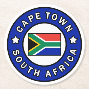 Kapstadt Südafrika Runder Pappuntersetzer