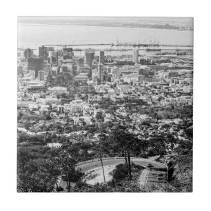 Kapstadt Südafrika Stadtbild Monochrome Fliese