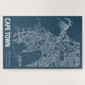 Kapstadt Südafrika Stadtplan Art Puzzle (Horizontal)