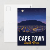 Kapstadt Südafrika Tafelberg Postkarte (Vorne/Hinten)