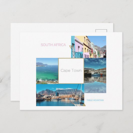 Kapstadt Südafrika Tafelberg Postkarte (Vorne/Hinten)