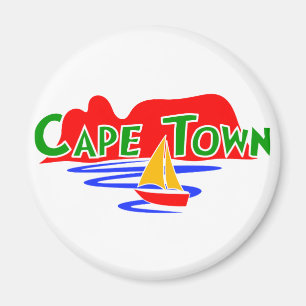 Kapstadt Südafrika Tafelberg Rundmagnet Magnet