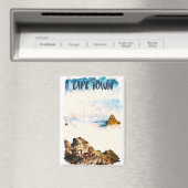 Kapstadt Südafrika Tafelberg Wasserfarbe Magnet (In Situ (Geschirrspüler))