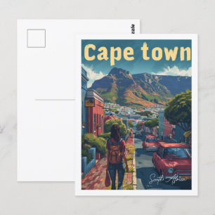 Kapstadt Südafrika Vintage Berühmter Reiseort Postkarte