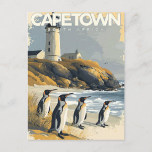 Kapstadt, Südafrika Vintage Postkarte
