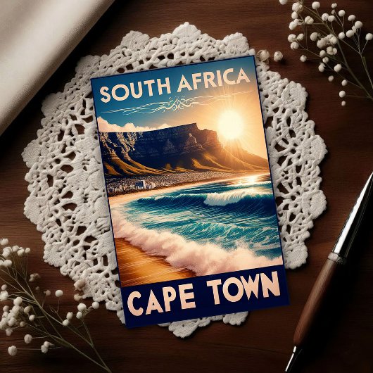 Kapstadt - Südafrika Vintage-Reise Postkarte