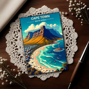 Kapstadt - Südafrika Vintage Reise Postkarte