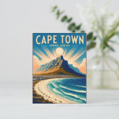 Kapstadt - Südafrika Vintage-Reise Postkarte (Stehend Vorderseite)
