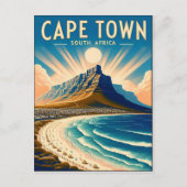 Kapstadt - Südafrika Vintage-Reise Postkarte (Vorderseite)