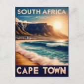 Kapstadt - Südafrika Vintage-Reise Postkarte (Vorderseite)