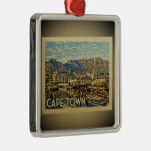 Kapstadt Südafrika Vintage Reisen Silbernes Ornament (Rechts)