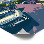 Kapstadt Südafrika Vintage Travel Illustration Poster (Ecke)