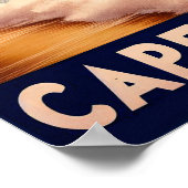 Kapstadt - Südafrika Vintage Travel Poster (Ecke)