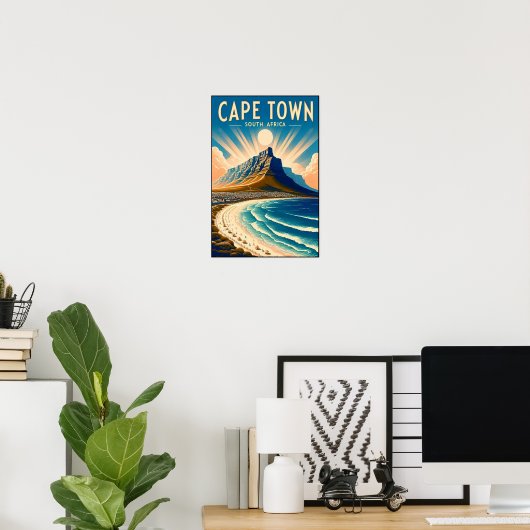 Kapstadt - Südafrika Vintage Travel Poster (Heimbüro)