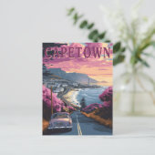 Kapstadt, Südafrika Vintage Travel Postkarte (Stehend Vorderseite)