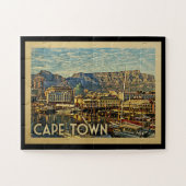 Kapstadt Südafrika Vintage Travel Puzzle (Horizontal)