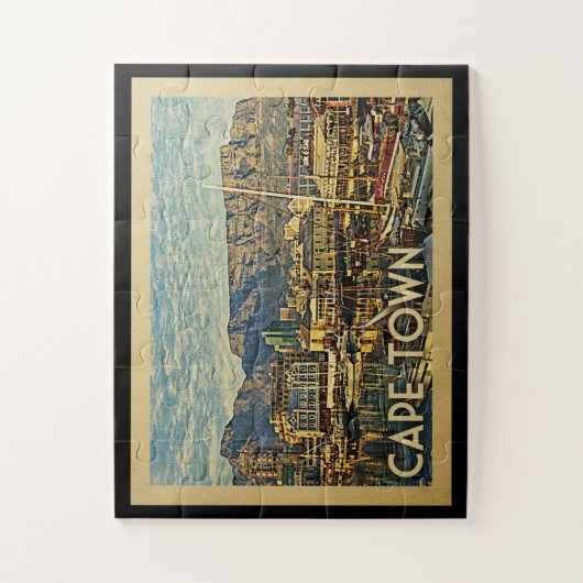 Kapstadt Südafrika Vintage Travel Puzzle (Vertikal)
