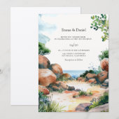 Kapstadt Südafrikanische Hochzeit in Urlaubsort Einladung (Vorne/Hinten)