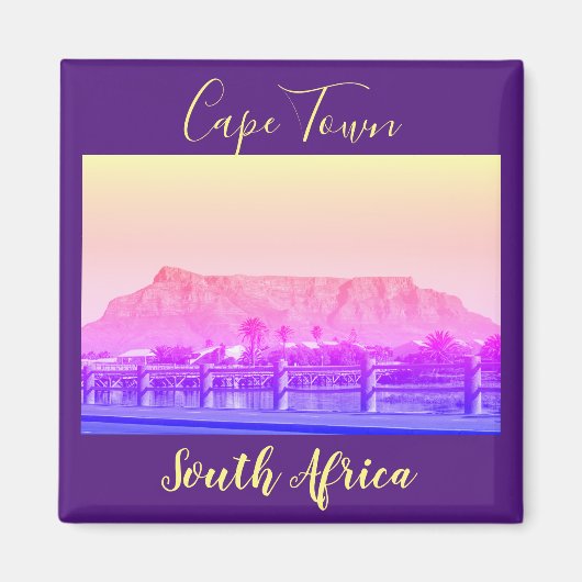 Kapstadt Table Mountain Blick Landschaft Magnet (Vorne)