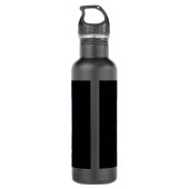 Kapstadt Tafelberg Blick Gras Südafrika Edelstahlflasche (Rückseite)