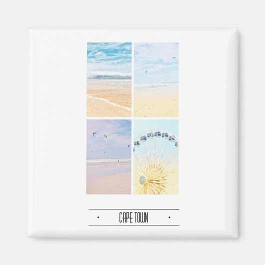 Kapstadt Tafelberg Collage Pastel Magnet (Vorne)