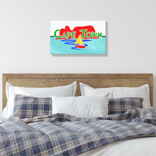 Kapstadt Tafelberg gezapfte Canvas Print Leinwanddruck (Insitu (Schlafzimmer))