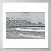 Kapstadt Tafelberg Sketch Poster (Vorne)