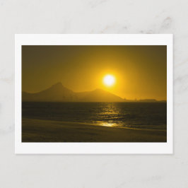 Kapstadt Tafelberg - Sonnenuntergang im Ozean Postkarte