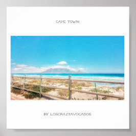 Kapstadt Tafelberg Strand Ozean View Poster