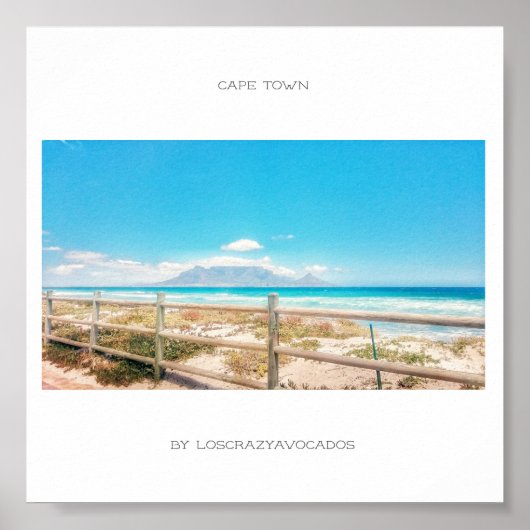 Kapstadt Tafelberg Strand Ozean View Poster (Vorne)