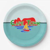 Kapstadt Tafelberg Südafrika Pappteller (Vorderseite)