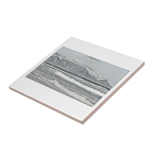 Kapstadt Tafelberg Südafrika Sketch Fliese (Seite)