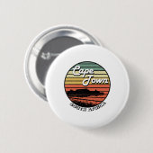 Kapstadt Tafelberg Südafrika Vintag Button (Vorne & Hinten)