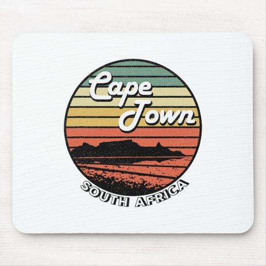 Kapstadt Tafelberg Südafrika Vintag Mousepad (Vorne)
