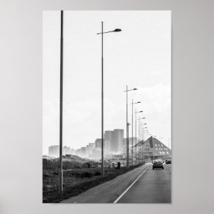 Kapstadt ZA Südafrika Blouberg Gebiet Monochrome Poster