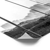 Kapstadt ZA Südafrika Blouberg Gebiet Monochrome Poster (Ecke)