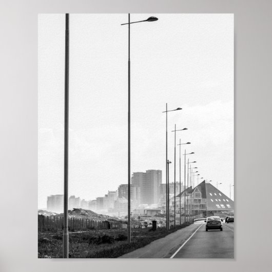 Kapstadt ZA Südafrika Blouberg Gebiet Monochrome Poster (Vorne)