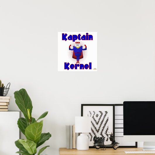 Kaptain Kernel Popcorn Superhero Poster (Heimbüro)