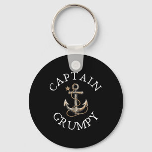 Käpt'n Grumpy Boot Segeln Booten Vintage Anker Schlüsselanhänger