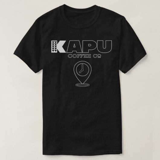 Kapu Coffee Abzeichen Button Drop T-Shirt (Design vorne)