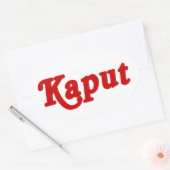 KAPUT ♦ FUNKTIONIERT NICHT ♦ OVALER AUFKLEBER (Umschlag)