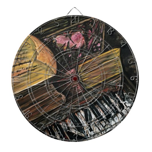 Kaputte Klavier Dartscheibe (vorne)