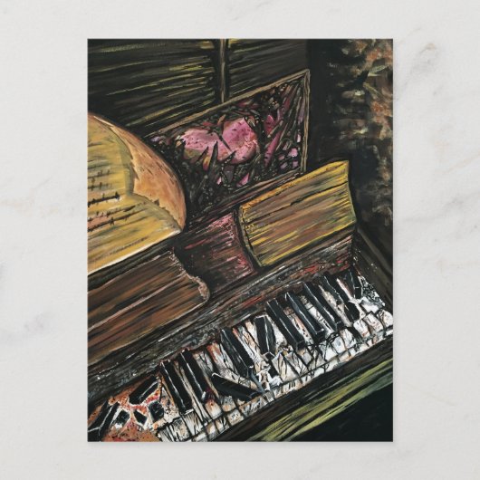 Kaputte Klavier Postkarte (Vorderseite)