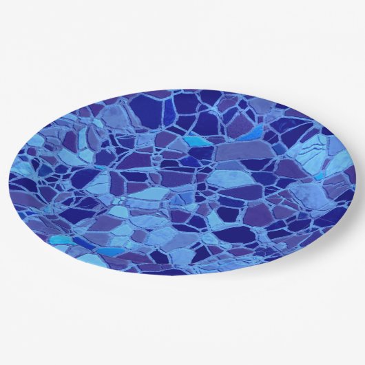 kaputtes Mosaik C Pappteller (Schrägansicht)