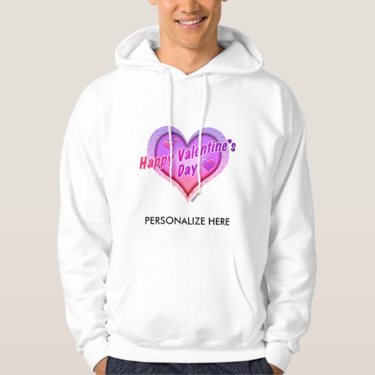 KAPUZENPULLIS, SCHWITZT - glücklichen Valentinstag Hoodie (Vorderseite)