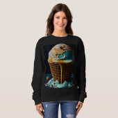 Kapuzenpullover für Damen mit süßem Eis-Design | T Sweatshirt (Vorne ganz)