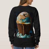 Kapuzenpullover für Damen mit süßem Eis-Design | T Sweatshirt (Rückseite)